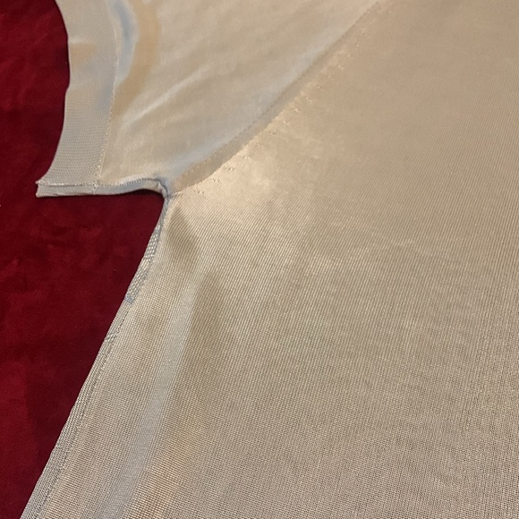 Stacy Adams NWT Slinky Shimmer Beige Tonal Patterned Dressy Polo Shirt Size 3X - Picture 7 of 8